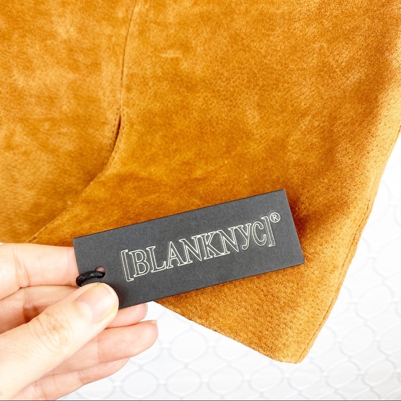 NWT Blank NYC Brown Suede Western Leather Skirt Size 31/12 - Picture 6 of 8